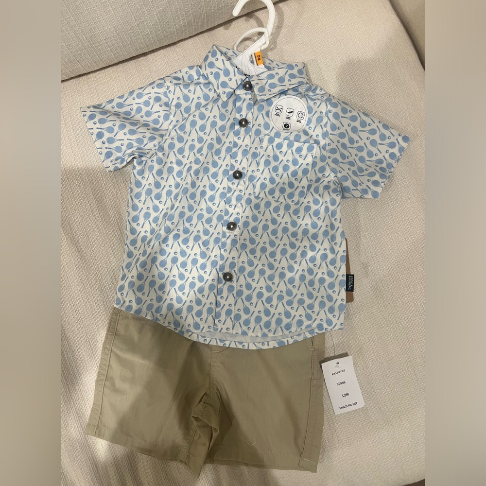 Eddie Bauer Blue Patterned Shirt Set
